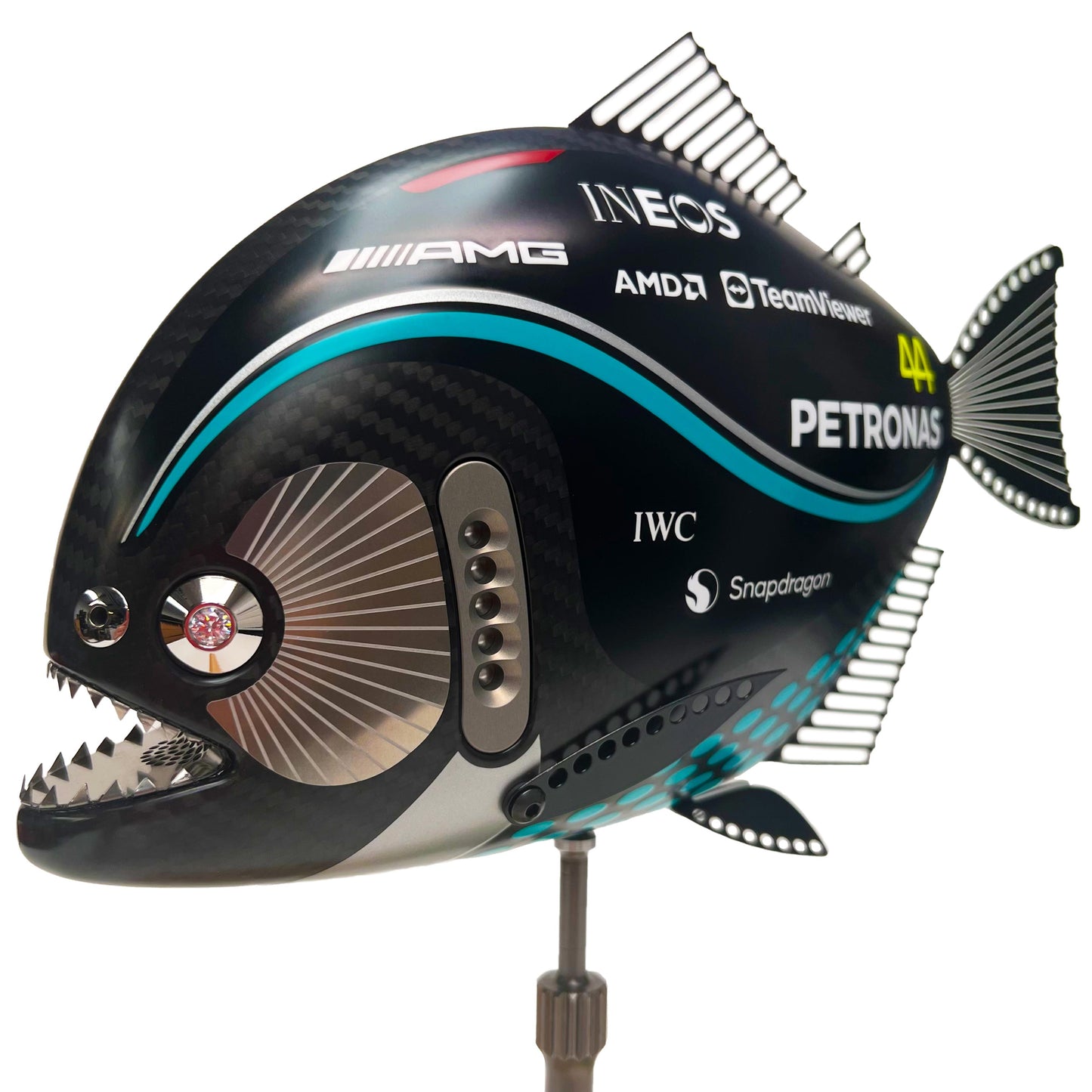 Carbon Fibre Piranha with 2023 Mercedes F1 Livery