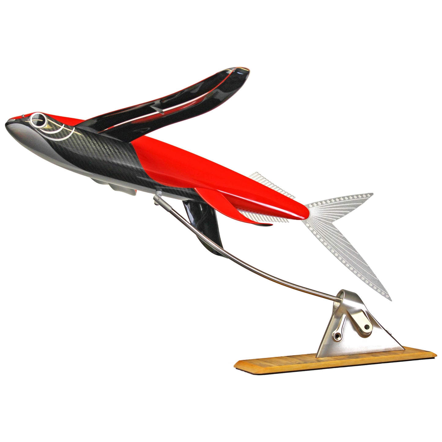 Carbon fibre Flying fish with Ferrari F1 livery on a F1 Plank base with F1 part