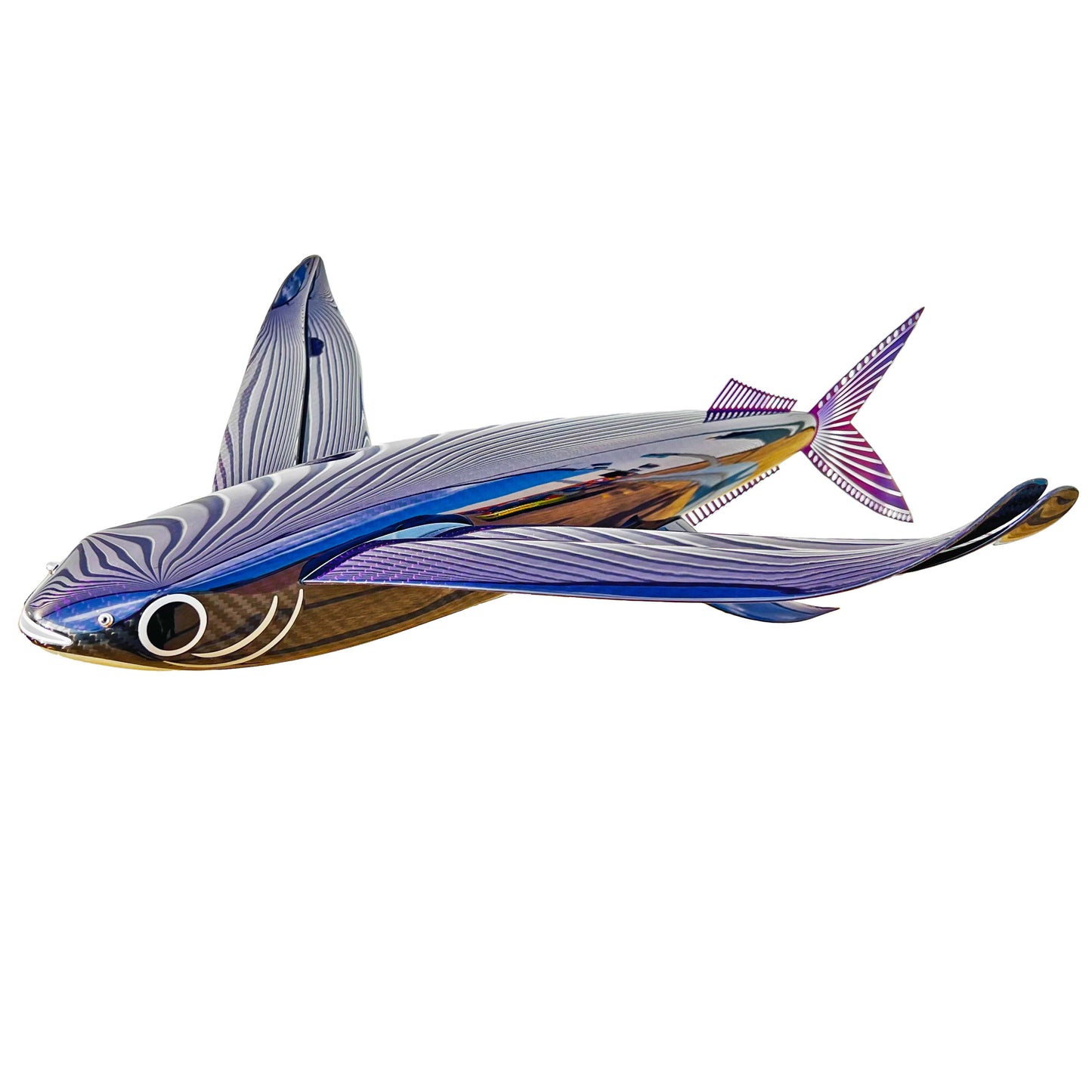 Carbon fibre purple tinted Flying fish