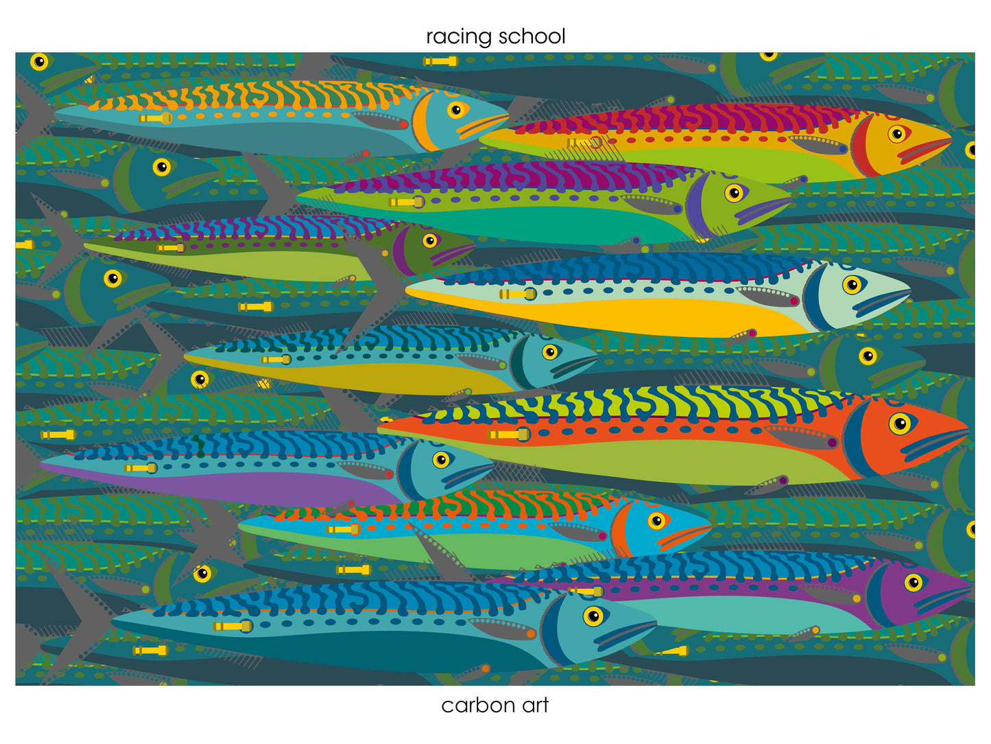 Carbon Art Mackerel Print