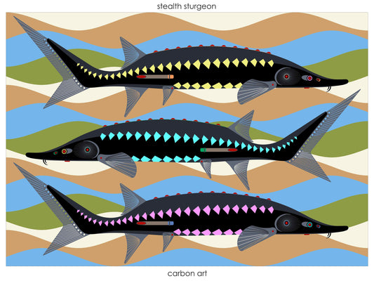 Carbon Art Sturgeon print