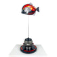 Carbon Fibre Piranha Fish with 2024 Ferrari Inspired F1 Livery on red Pirelli base with F1 wheel nut