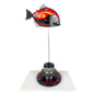 Carbon Fibre Piranha Fish with 2024 Ferrari Inspired F1 Livery on red Pirelli base with F1 wheel nut