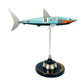 Carbon fibre shark with Gulf Ford GT40 Livery on a black base with Firestone Logo.