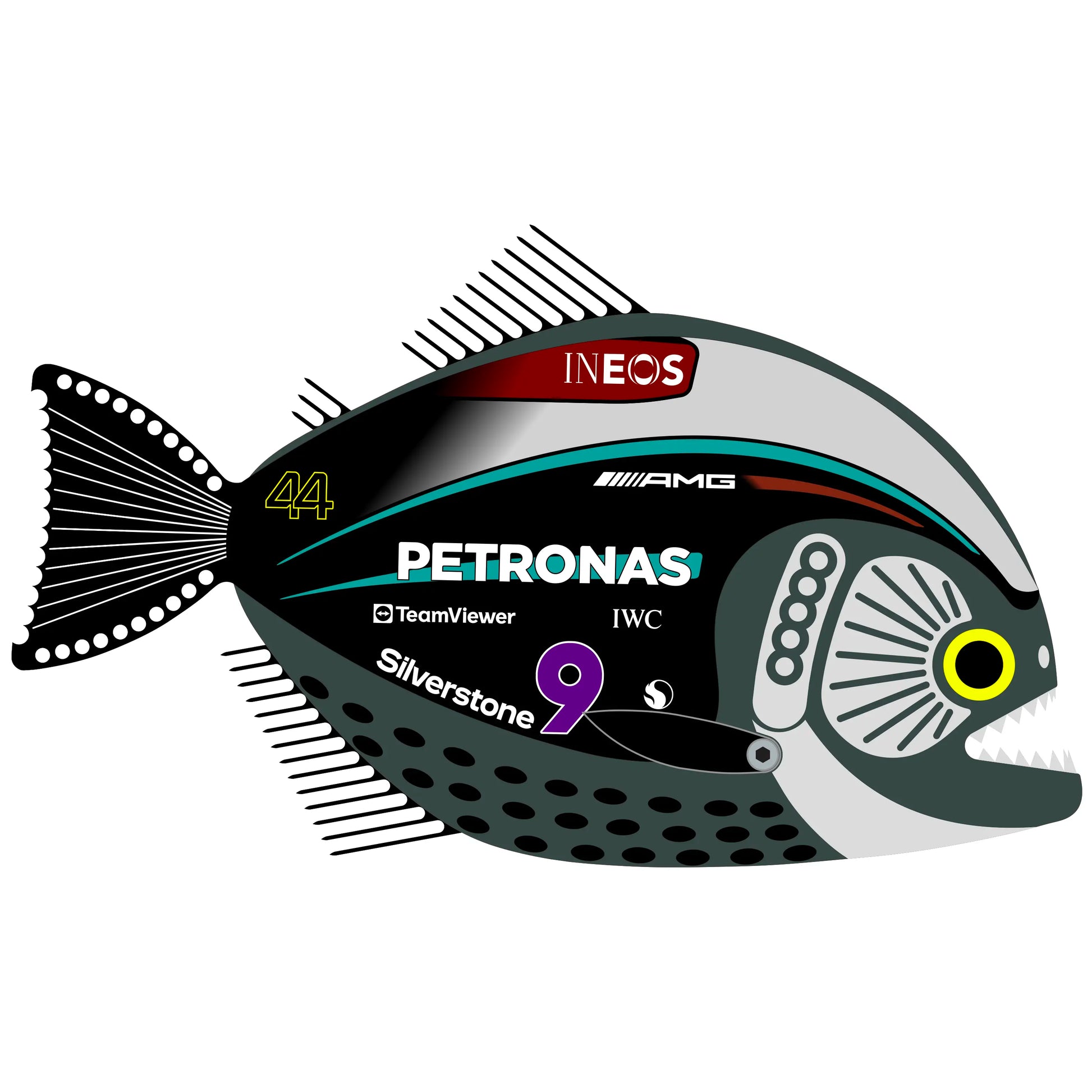 Lewis Hamilton Mercedes Piranha Fish