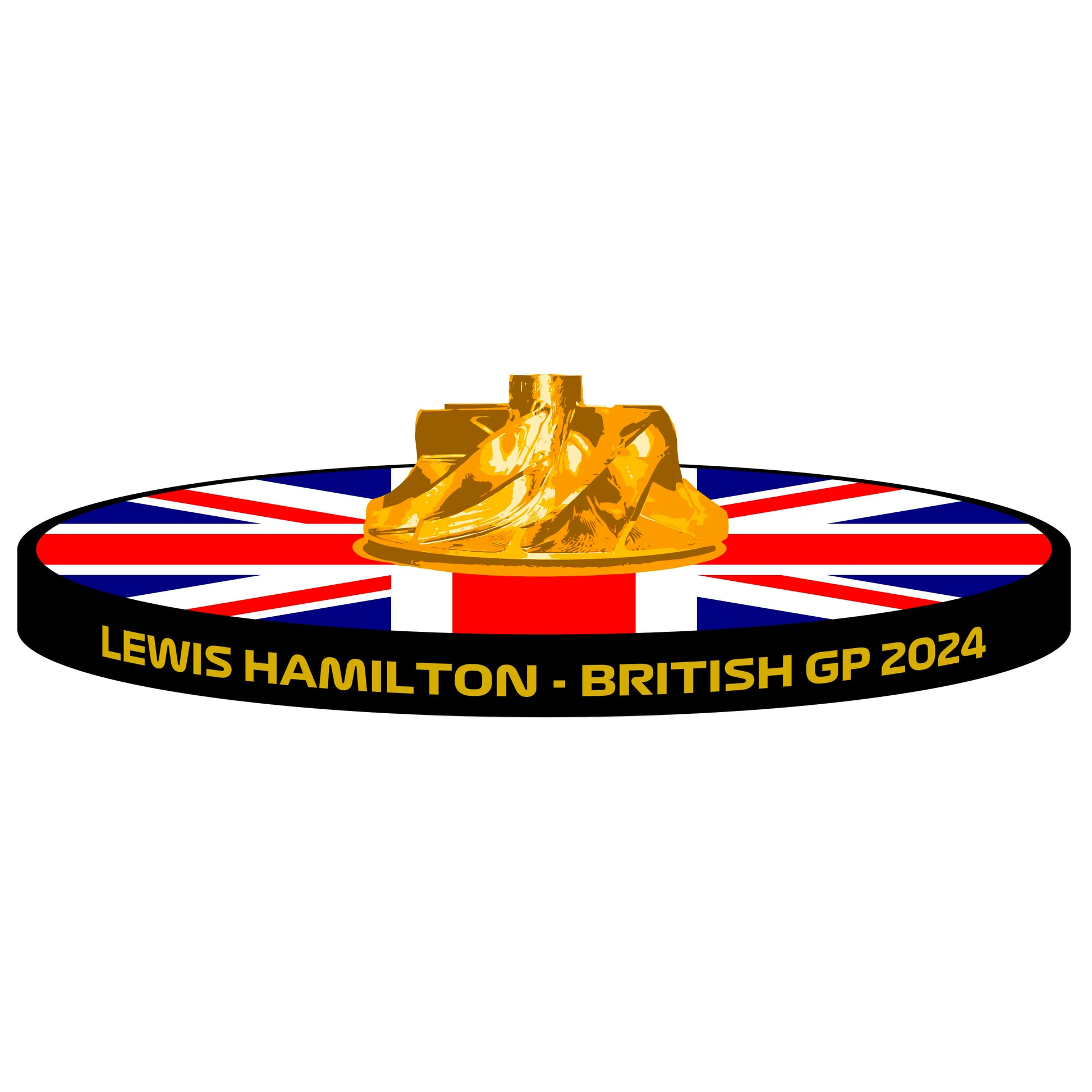 Round Base with Union Flag and Gold Turbo Charger