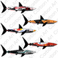 Mako Shark Stickers - British Drivers