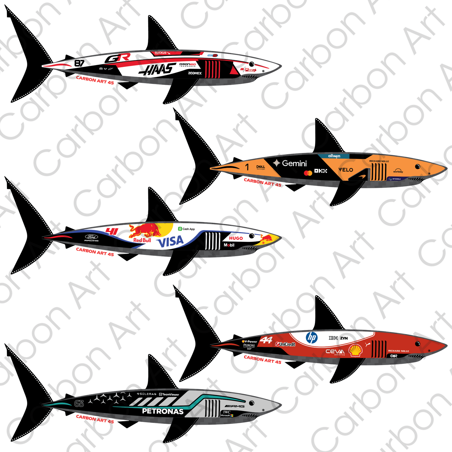 Mako Shark Stickers - British Drivers