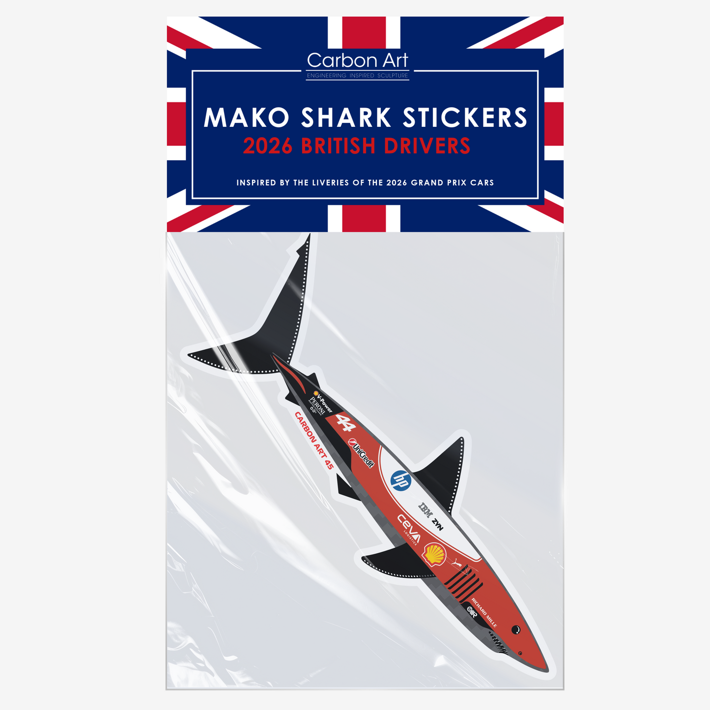 Mako Shark Stickers - British Drivers