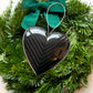Clear Carbon Heart Bauble