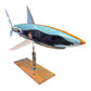 Carbon fibre shark with Gulf livery on a plank base with F1 part