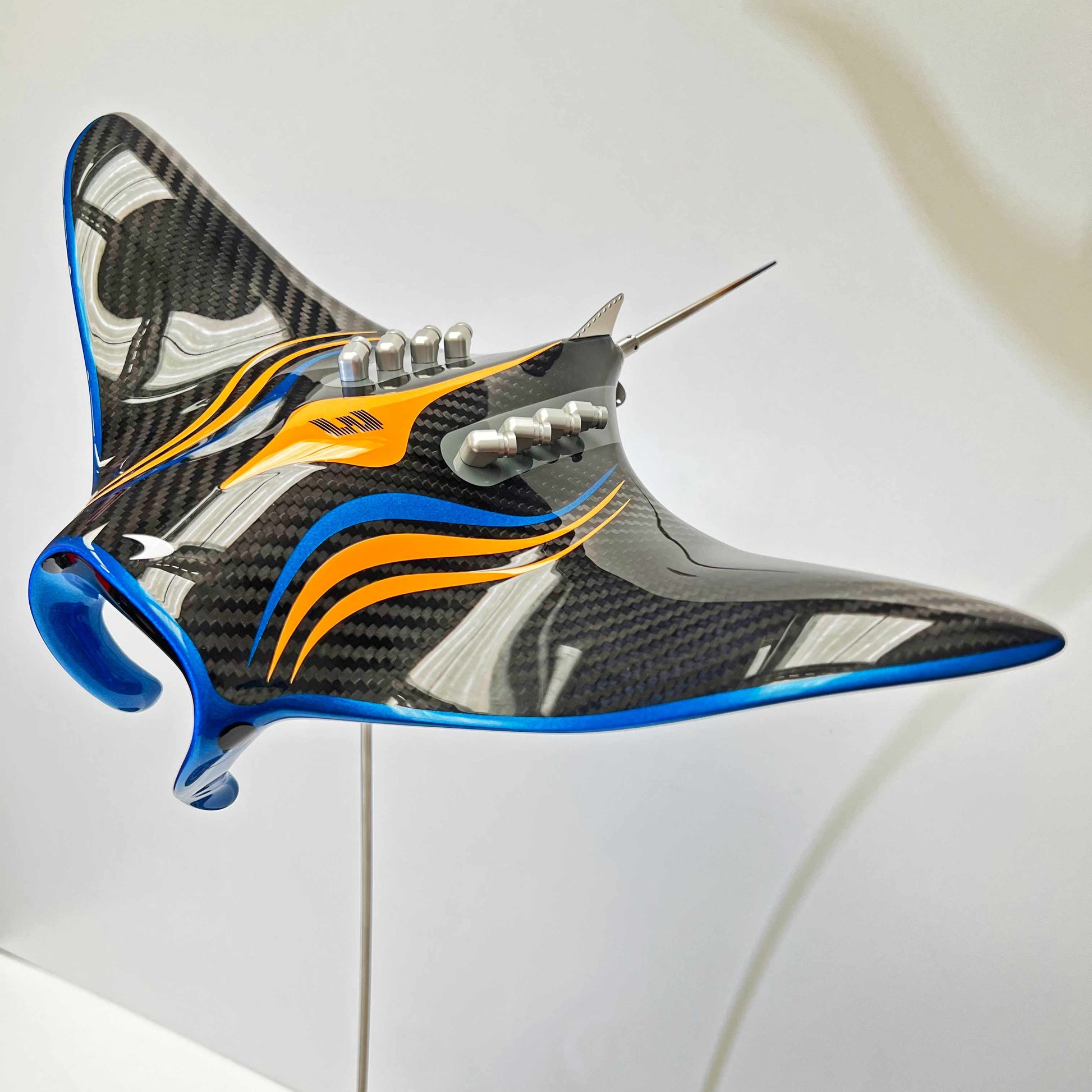 Carbon fibre manta ray sculpture with custom McLaren F1 livery 