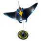 Carbon fibre manta ray sculpture with McLaren F1 livery on a black base and F1 part
