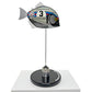 Carbon fibre Piranha sculpture with Martini Porsche livery on a black base with F1 parts